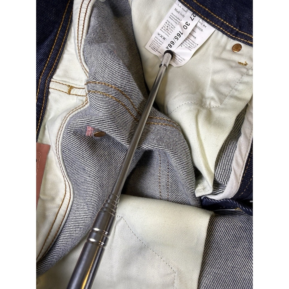 ACNE STUDIOS Bla Konst South Dark Blue Jeans Women's W26/L22 Whiskers Faded - Picture 6 of 9